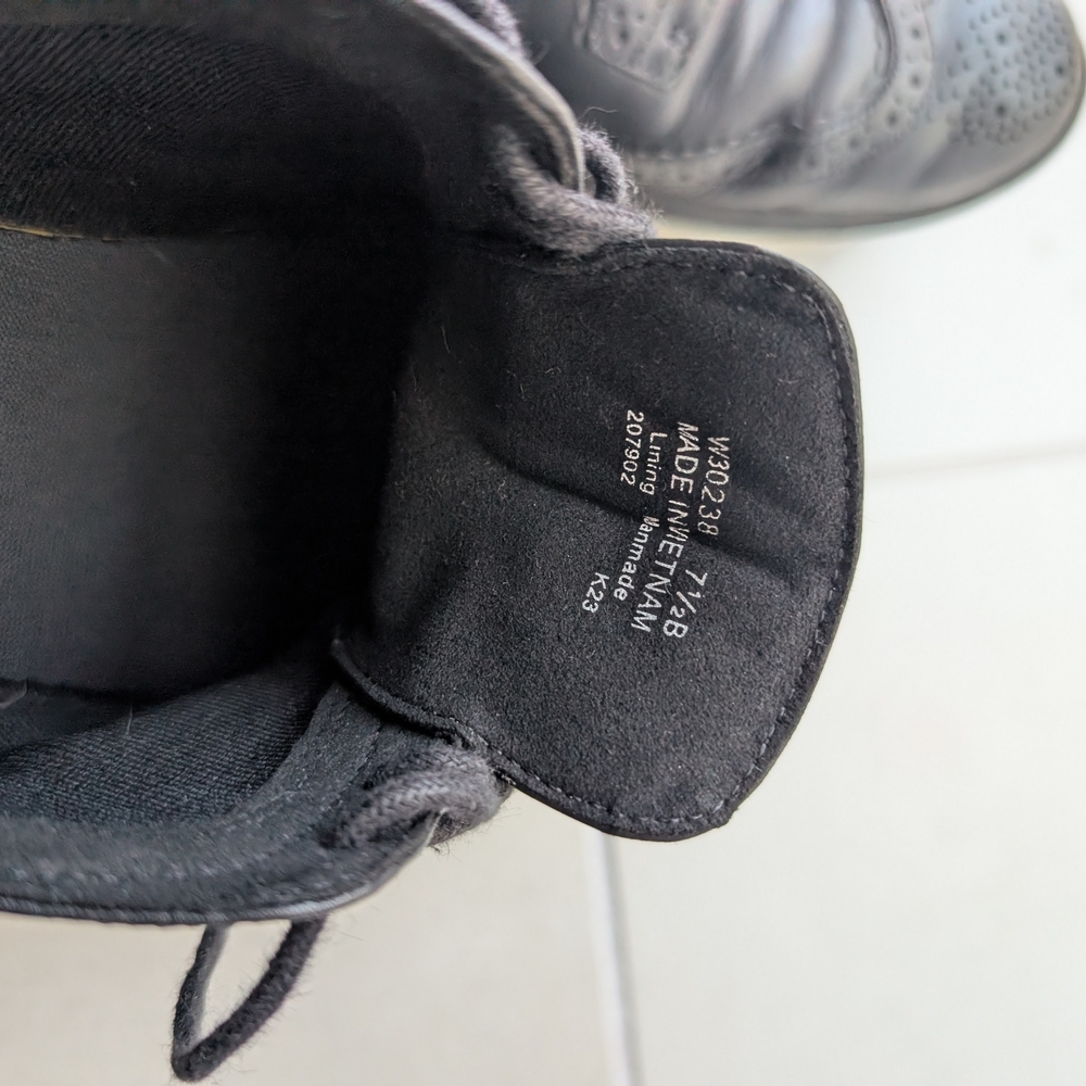 Cole Haan Zerøgrand Wingtip Oxford Black Leather Women's size 7.5 - Picture 6 of 10